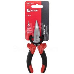 Длинногубцы изогнутые 160мм Master Basic EKF dgi-160-mas