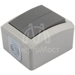 Выключатель 2-кл. ОП INDUSTRIAL IP54 сер. Kranz KR-78-0609