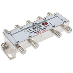 Делитель ТВх8 + 9шт F 5-1000 МГц (Silver) box (уп.5шт) Rexant 05-6105