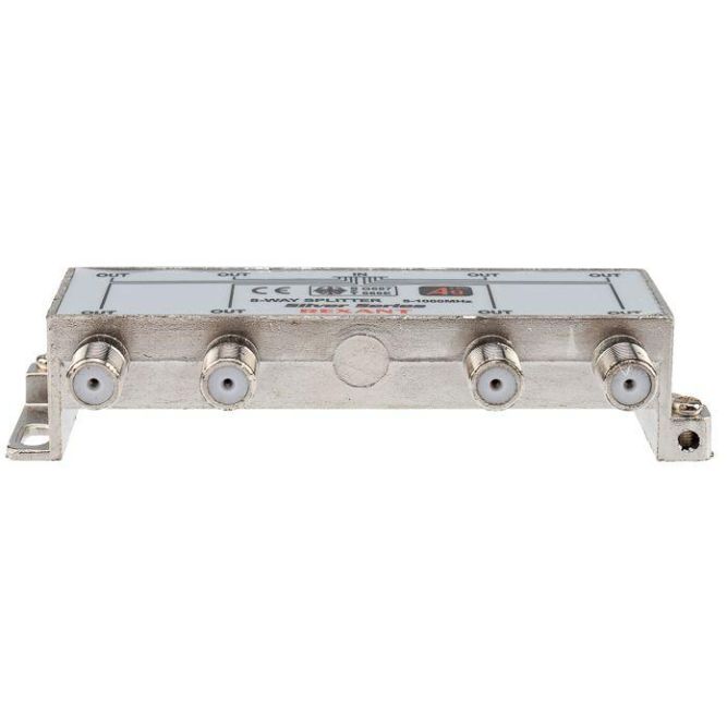 Делитель ТВх8 + 9шт F 5-1000 МГц (Silver) box (уп.5шт) Rexant 05-6105