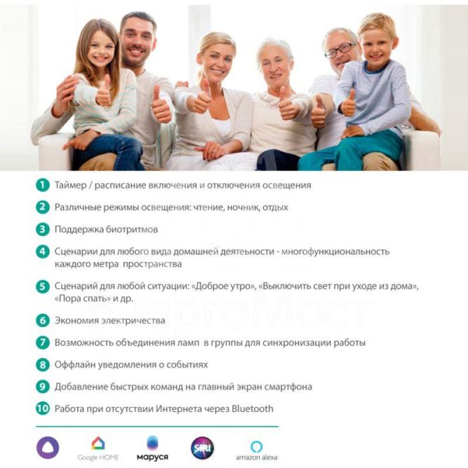 Светильник светодиодный умный Smart Home LBS/SH-30/RGBCW/WIFI 30Вт RGB+DIM+CW 220 WiFi Camelion 14782