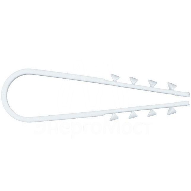 Дюбель-хомут d11-18мм для круглого кабеля бел. (уп.50шт) PROxima EKF plc-ncs50-11x18w