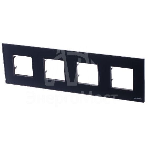 Рамка 4-м 8мод.Zenit антрацит ABB 2CLA227400N1801