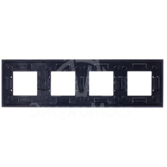Рамка 4-м 8мод.Zenit антрацит ABB 2CLA227400N1801