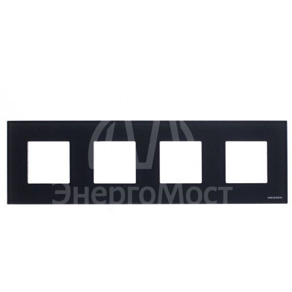 Рамка 4-м 8мод.Zenit антрацит ABB 2CLA227400N1801