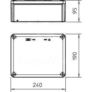 Коробка распределительная 240х190х95мм T 250 OE OBO 2007287