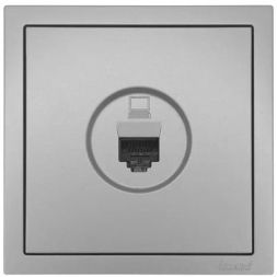 Розетка компьютерная 1-м СП ZIMA IP20 механизм сер. матов. LEZARD 704-7488-139