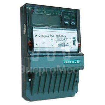 Счетчик &amp;quot;Меркурий&amp;quot; 230 ART-03 CN 3ф 5-7.5А 0.5s/1.0 класс точн. многотариф.; CAN ЖКИ Моск. вр. Инкотекс М0000052401