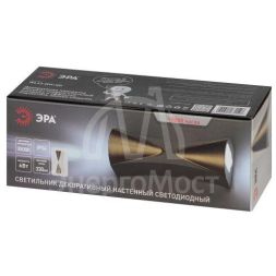 Светильник светодиодный WL43 WH+GD 6Вт 3500К для интерьера/фасадов IP54 бел./зол. Эра Б0054423