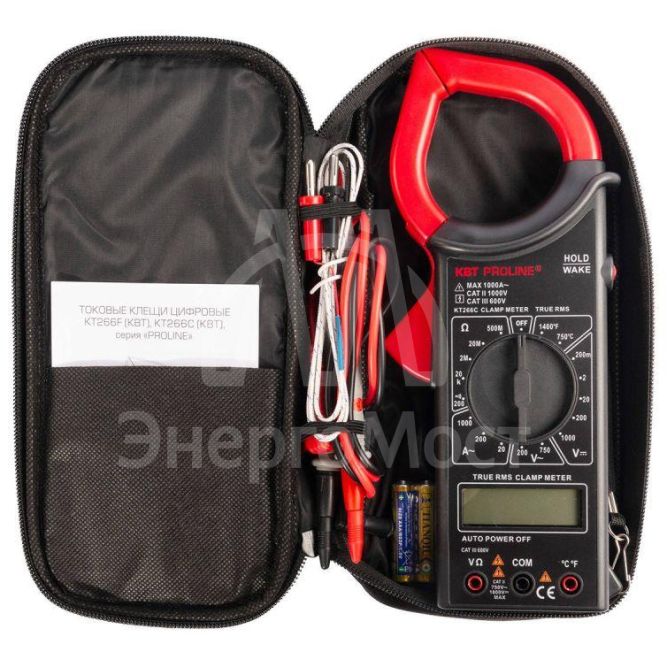 Клещи токовые цифровые KT 266C &amp;quot;PROLINE&amp;quot; КВТ 79132