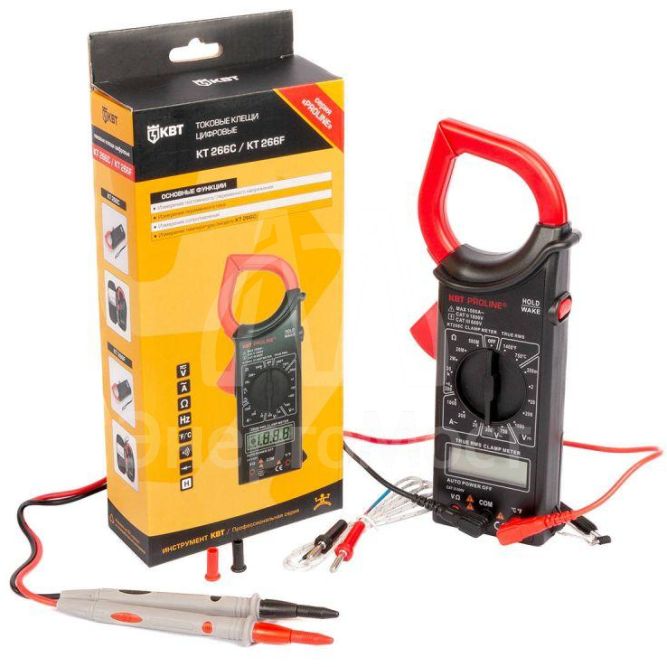 Клещи токовые цифровые KT 266C &amp;quot;PROLINE&amp;quot; КВТ 79132
