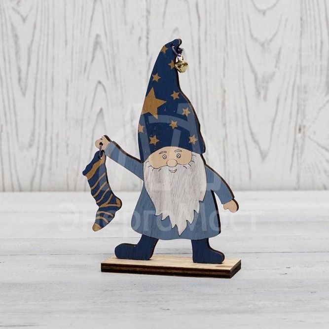 Фигура деревянная &amp;quot;Гномик-звездочет&amp;quot; 15х4х17см Neon-Night 504-009