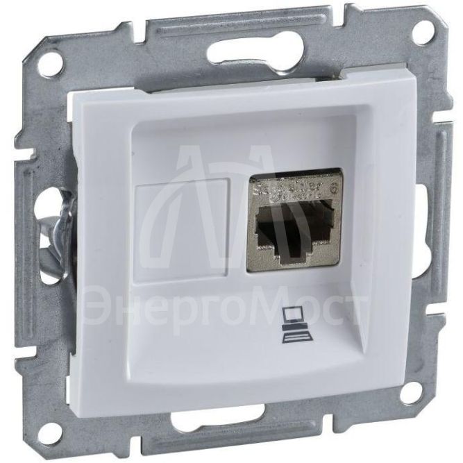 Механизм розетки комп. 1-м СП Sedna RJ45 бел. SchE SDN4300121