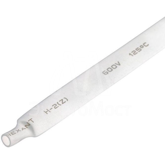 Трубка термоусадочная 8.0/4.0 1м бел. REXANT 20-8001