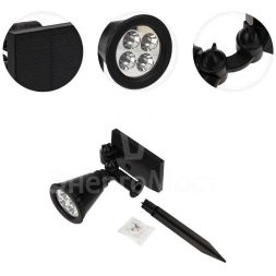 Светильник NEW AGE на солнечной батарее кнопка вкл/выкл герметичная LED переливающийся RGB монтаж на стену + на колышек Lamper 602-237