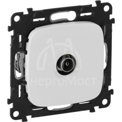 Розетка телевизионная оконечная TV 1-м Valena Allure 10дБ 0-862МГц с лицев. панелью механизм бел. Leg 753760