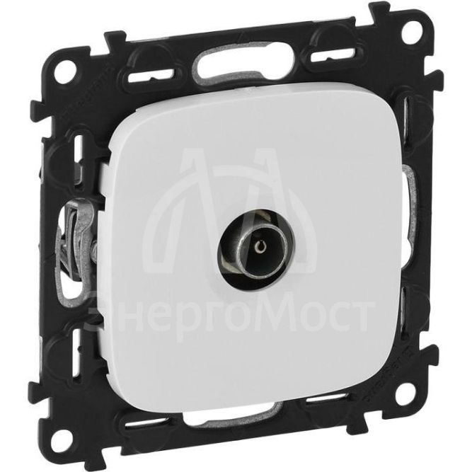 Розетка телевизионная оконечная TV 1-м Valena Allure 10дБ 0-862МГц с лицев. панелью механизм бел. Leg 753760