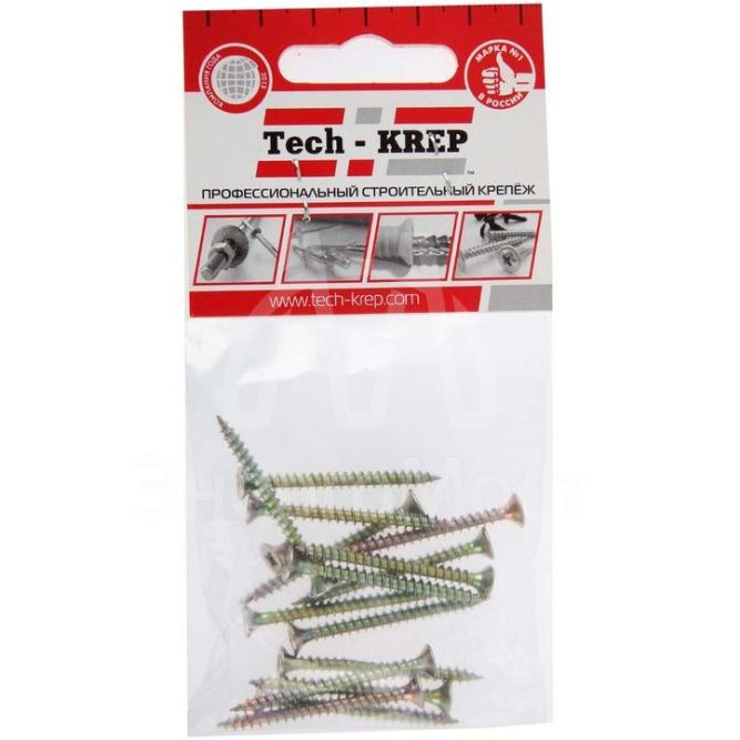 Саморез ШУж 4.0х40 потайной головкой (уп.15шт) Tech-KREP 102493