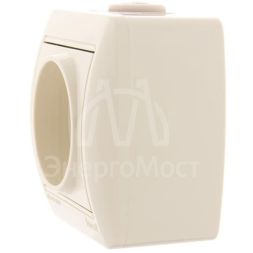 Розетка 1-м ОП Ната 16А IP20 без заземл. керам. крем. LEZARD 710-0300-121