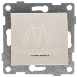 Выключатель 1-кл. СП Bravo 10А 250В с индикацией механизм беж. GUSI С10В18-003