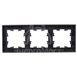 Рамка 3-м BRITE РУ-3-1-БрА металл алюм. IEK BR-M32-M-K47