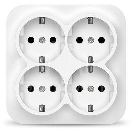 Розетка 4-м ОП 16А IP20 с заземл. бел. квадрат IONICH 1449
