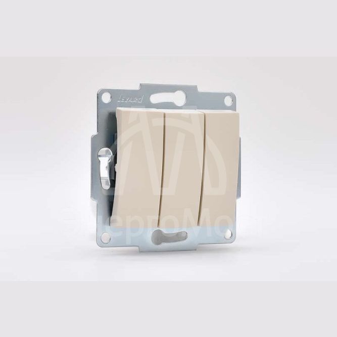 Механизм выключателя 3-кл. 1п СП Karina 10А IP20 крем. LEZARD 707-0388-109