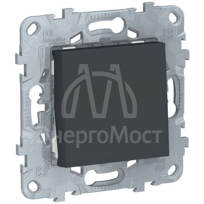 Переключатель 1-кл. 2мод. СП Unica New IP21 (сх. 6) 250В 10AX антрацит SchE NU520354