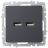 Розетка BRITE USB A+A 3.1А РЮ10-1-БрГ графит IEK BR-U21-D31-K53