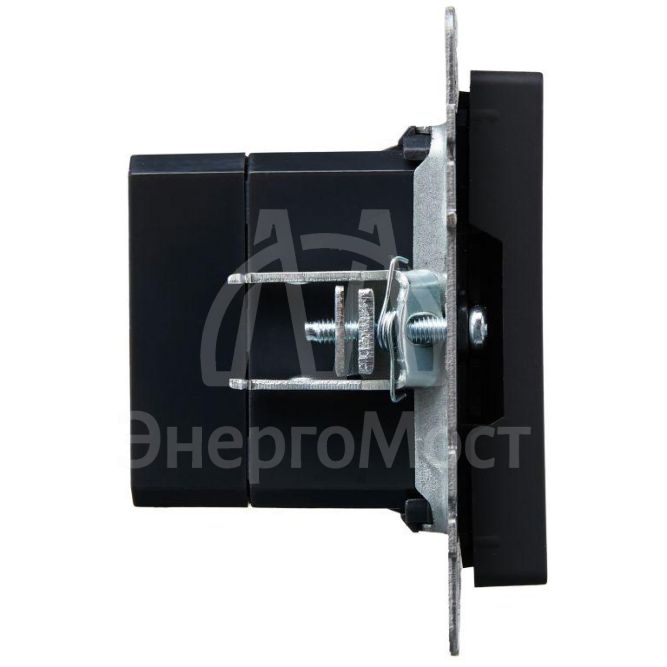 Розетка BRITE USB A+A 3.1А РЮ10-1-БрГ графит IEK BR-U21-D31-K53