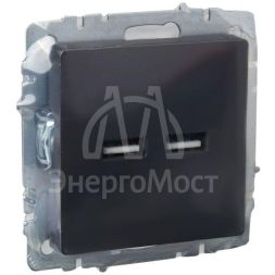 Розетка BRITE USB A+A 3.1А РЮ10-1-БрГ графит IEK BR-U21-D31-K53