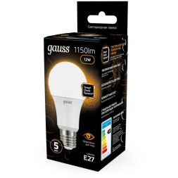 Лампа светодиодная Black Globe 12Вт 3000К тепл. бел. E27 1150лм 150-265В Gauss 102502112