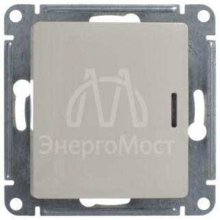 Механизм выключателя 1-кл. СП Glossa 10А IP20 (сх. 1а) 10AX с подсветкой беж. SchE GSL000213