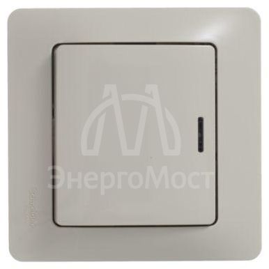 Механизм выключателя 1-кл. СП Glossa 10А IP20 (сх. 1а) 10AX с подсветкой беж. SchE GSL000213