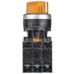 Переключатель 2 полож. 1НО+1НЗ с подсветкой желт. MASTER IEK MI-SW60-11XD-3-14-2-K05