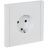 Розетка СП FORTE&amp;amp;PIANO FP214 16А с заземл. без защ. шторок безвинт. крепл. бел. IEK FP-R11-16-1-K01