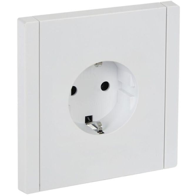 Розетка СП FORTE&amp;amp;PIANO FP214 16А с заземл. без защ. шторок безвинт. крепл. бел. IEK FP-R11-16-1-K01