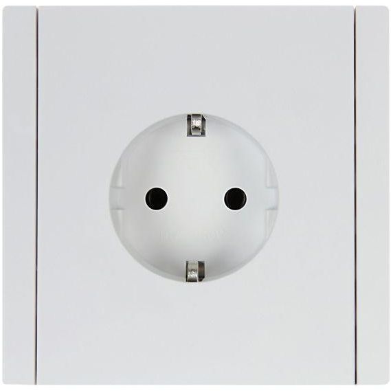 Розетка СП FORTE&amp;amp;PIANO FP214 16А с заземл. без защ. шторок безвинт. крепл. бел. IEK FP-R11-16-1-K01