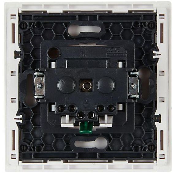Розетка СП FORTE&amp;amp;PIANO FP214 16А с заземл. без защ. шторок безвинт. крепл. бел. IEK FP-R11-16-1-K01