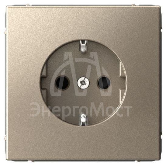 Розетка ArtGallery 16А с заземл. защ. шторки механизм шампань SE GAL000545