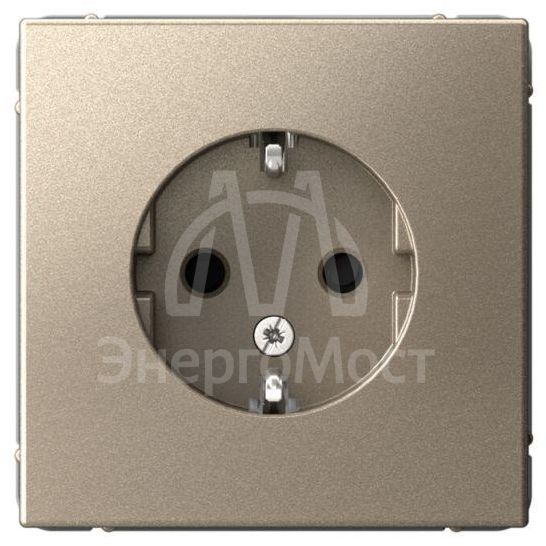 Розетка ArtGallery 16А с заземл. защ. шторки механизм шампань SE GAL000545