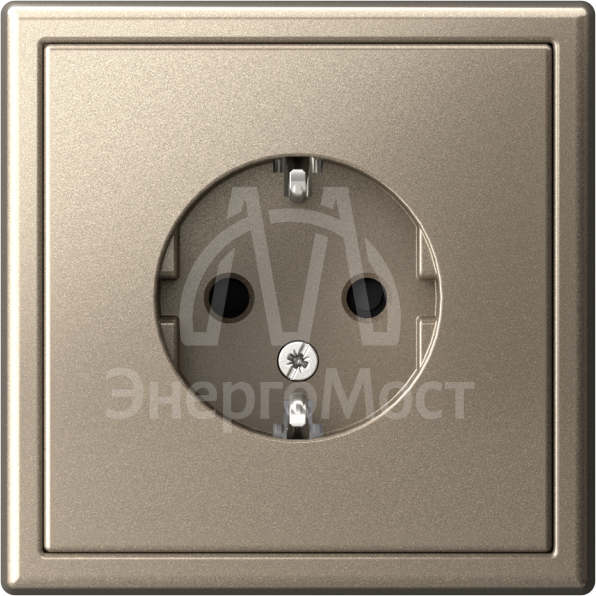 Розетка ArtGallery 16А с заземл. защ. шторки механизм шампань SE GAL000545