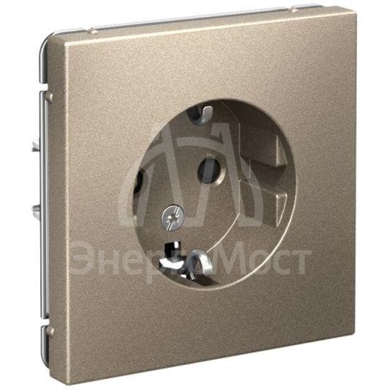 Розетка ArtGallery 16А с заземл. защ. шторки механизм шампань SE GAL000545