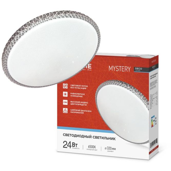 Светильник светодиодный DECO MYSTERY 24Вт 6500К 2160лм 230В 320х62мм IN HOME 4690612051581