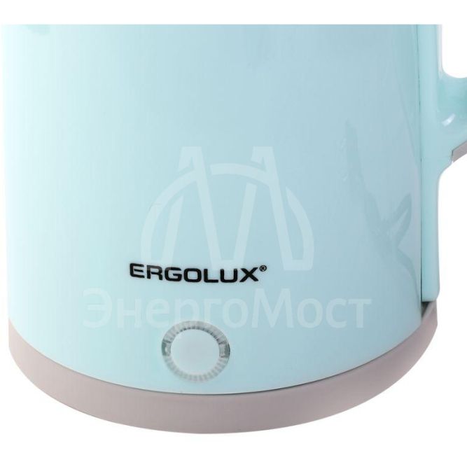 Чайник электрический ELX-KS12-C13 PRO нерж. сталь/пластик 1.8л 220-240В 2200Вт голуб. Ergolux 15330