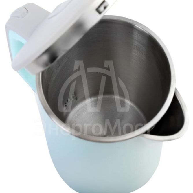 Чайник электрический ELX-KS12-C13 PRO нерж. сталь/пластик 1.8л 220-240В 2200Вт голуб. Ergolux 15330