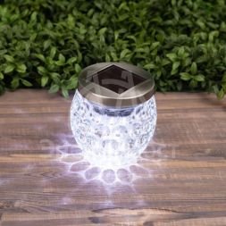 Светильник уличный ERASF22-31 Хрустальный шар на солнечных батареях садовый 10см ЭРА Б0053378