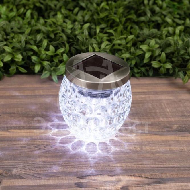 Светильник уличный ERASF22-31 Хрустальный шар на солнечных батареях садовый 10см ЭРА Б0053378