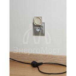 Розетка BRITE РСбш10-3-44-БрА 16А IP44 с заземл. защ. шторки с крышкой алюм. IEK BR-R16-16-44-K47