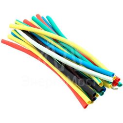 Набор трубок термоусадочных ТУТ нг тонкостен. 2/1 (7 цветов по 3шт 100мм) EKF tut-n-2